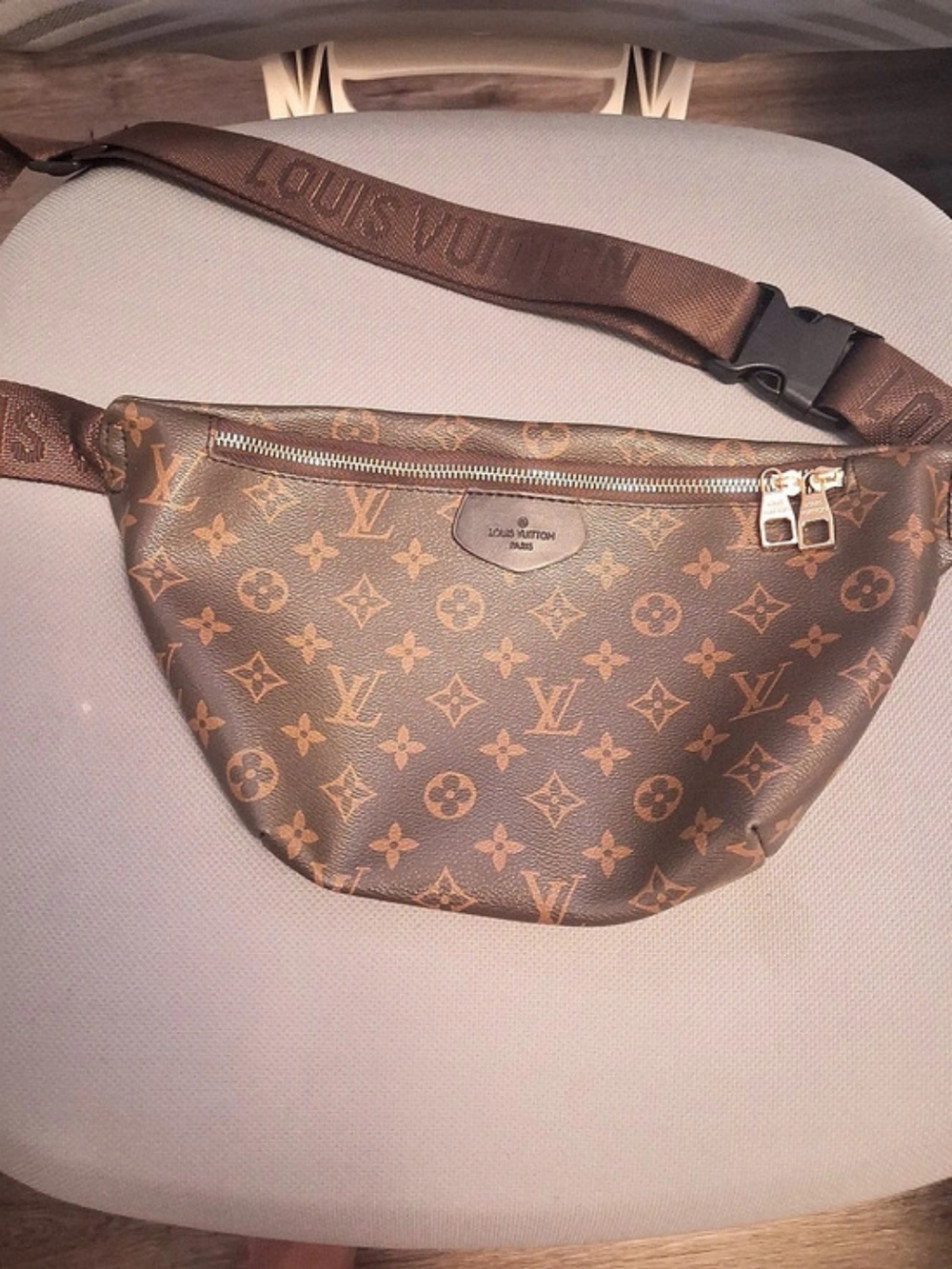 Louis Vuitton High Rise Bumbag Monogram Crossbody Bag in Brown